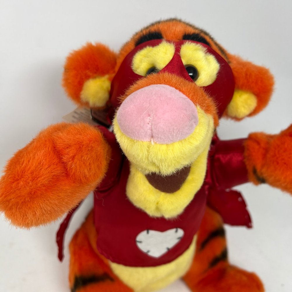 The Disney Store Super Lover Tigger Plush 14” Heart Costume Stuffed Animal - Picture 6 of 11